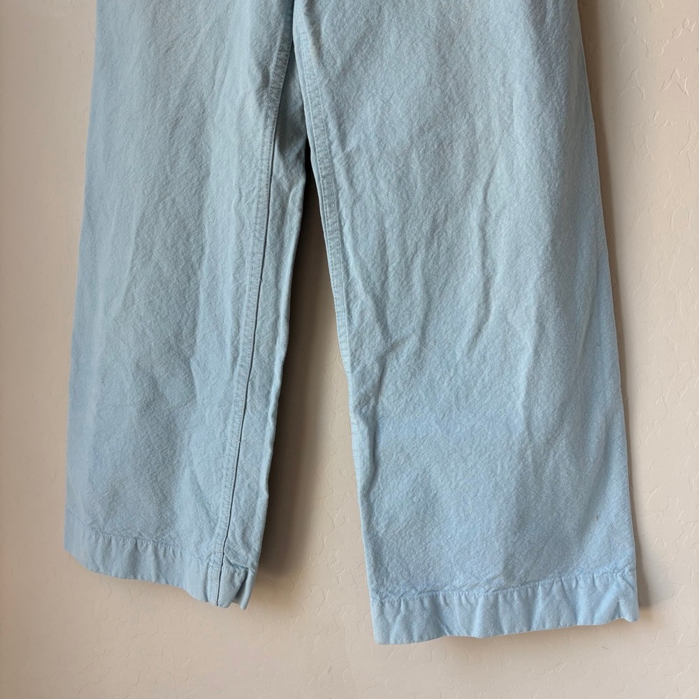Jesse Kamm Sailor Pants Light Blue High Waisted Wide Leg Cotton Canvas Size XS - Picture 5 of 11